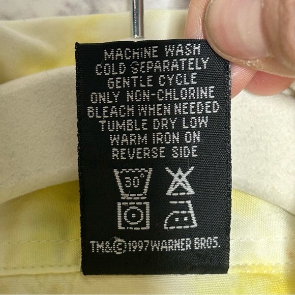 Warner Brothers Tweety Bird Custom Tie-Dye Button Down Top - Picture 7 of 10